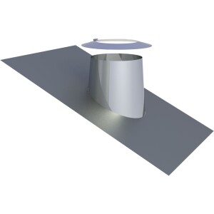 OEG Roof flashing with lead base 16-25° Ø 200 mm stainless steel