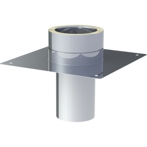 OEG Base plate stainless steel Ø 200 mm for chimney raise double-walled 0.5 mm