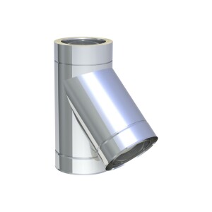 OEG Tee branch stainless steel Ø 200 mm 45° Flue System D1 double-walled 0.5 mm