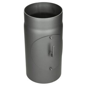 Stove pipe &Oslash; 150 x 300 mm with door cast-grey