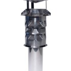Schornsteinaufsatz Windkat &Oslash;130, mit Einsteckstutzen rund, 78 mm