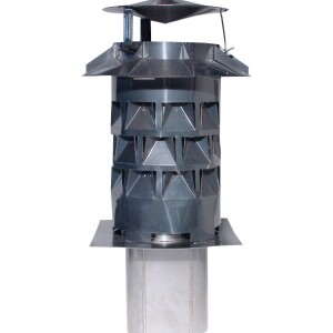 Chimney cowl Windkat Ø 130 with square plug-in stub 100 mm