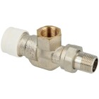 Oventrop valve body AV 6, axial &frac34;&quot; with presetting, nickel-plated 1183966