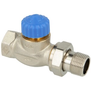 Heimeier thermostatic valve body ¾" straight nickel-plated 2242-03.000