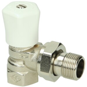 Heimeier manual radiator valve ¾" angle nickel-plated 0121-03.500