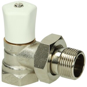 Heimeier manual radiator valve 1" angle nickel-plated 0121-04.500