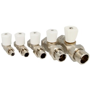 Heimeier manual radiator valve 1" straight nickel-plated 0122-04.500