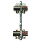 Floor heating manifold 3 circuits 1&quot;, nickel-coated brass