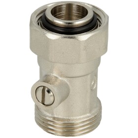 Single ball valve, straight, nickel- plated, half valve...