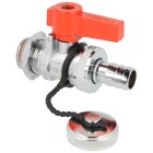 SCHELL F+ E ball valve with lever handle 1/2&quot; matt chrome 139940399