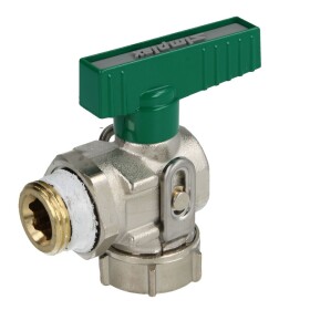 Simplex KFE ball valve 1/2" nickel-plated DVGW angle...