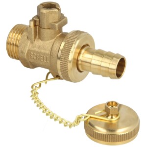 SCHELL F+E ball valve 1/2" brass actuation by cap