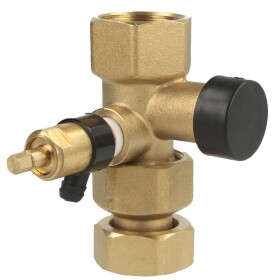 Cap valve &frac34;&quot; with drain valve and sealing set