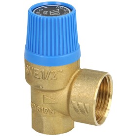 Safety valve f. water, ½", 4 bar