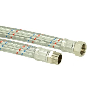Connecting hose 1,000 mm (DN 19) ¾" ET x ¾" IT zinc-coated
