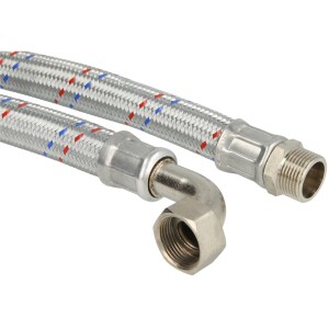 Verbindungsschlauch 500 mm (DN 19) 3/4" AG x 3/4" IG (90° Bogen) verzinkt