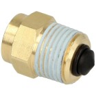 Mounting valve 3/8&quot; IT x 1/2&quot; ET brass self-sealing for pressure gauges