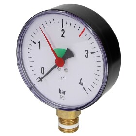 Heating pressure gauge 0-2.5-4 bar &frac14;&quot; radial,...