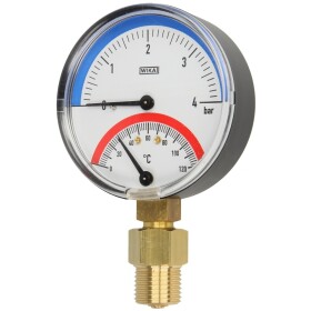 Thermal pressure gauge 0-2.5-4 bar 20-120&deg; C 80 mm...