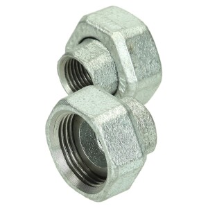 Screw joint f. heating circulation pumps ½" IT x 1" lock nut 2 pieces