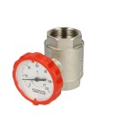 Simplex Ball valve 1&quot; IT with thermometer red F10125