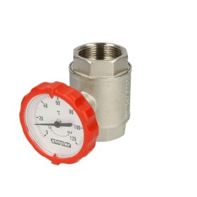 Simplex Ball valve 1¼" IT with thermometer...