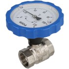 WESA-ISO-Therm ball valve blue &frac34;&quot; IT thermometer handle