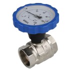 WESA-ISO-Therm ball valve blue 1&frac14;&quot; IT thermometer handle