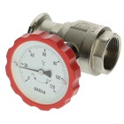 WESA-ISO-Therm pump ball valve 1&frac14;&quot; with thermometer handle red
