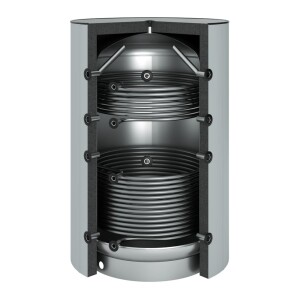 OEG buffer storage 2,250 litres with 2 smooth-pipe heat exchangers