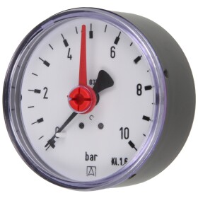 Solar pressure gauge Ø 63 mm G¼" axial