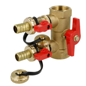 Flushing and filling unit DN 20 ¾" IT x ¾" IT, brass