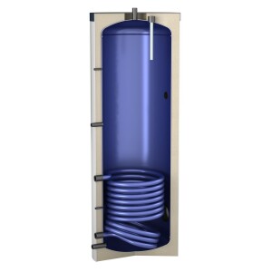 OEG Hot water storage tank 400 litres with 1 smooth pipe heat exchanger