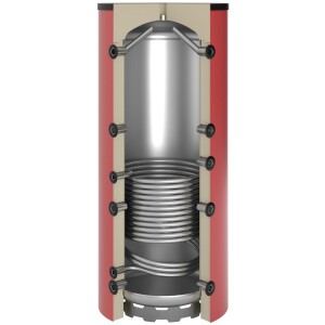 OEG Buffer storage tank 1,000 litres with 1 smooth pipe heat exchanger