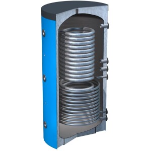 OEG Hygienic storage tank 1,000 litres with 1 smooth pipe heat exchanger