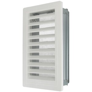 Upmann ventilation grille with fly wire, installation frame 100x210 mm