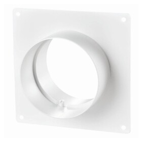 pipe connector with flange, &Oslash; 100 mm, white