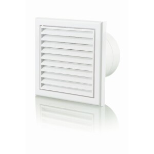 Ventilation grille Ø 100 mm, with round connector, length: 9 cm