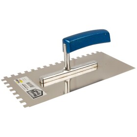 Smoothing trowel toothed 6 x 6 mm 28 x 13 cm stainless steel