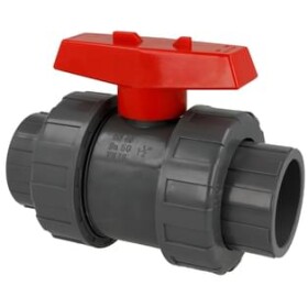 PVC ball valve Ø 50 mm 2 x screw joints