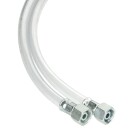 Transparent hose, 1000 mm, b/s DIN DI + LN G 3/8&quot;