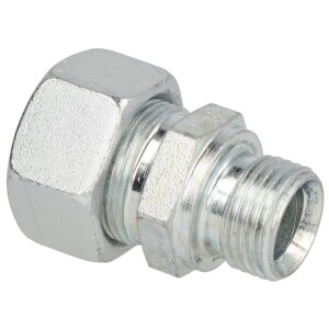 Male stud coupling 1/8" x 8 mm with cylindrical thread
