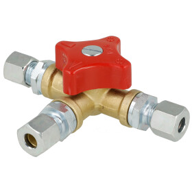 Change-over valve 12 mm x 12 mm x 12 mm