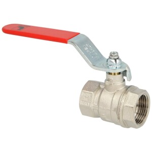 Ball valve 1/4 oils, fuels, compressed air, vapour, red lever