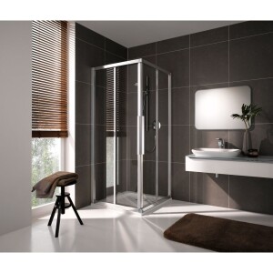 Corner-shower sliding door Koralle myDay ESF2 100/100, safety glass L67840540524