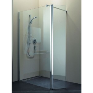 Koralle WalkIn shower wall, floor level WWP R 140, right, safety glass L67997540524