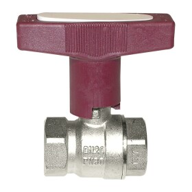 Brass ball valve 3/8" IT/IT, DN 10 with ISO-T...