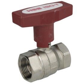 Brass ball valve 1&quot; IT/IT, DN 25 with ISO-T handle,...
