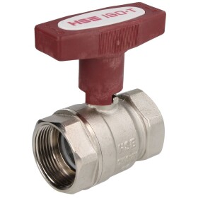 Brass ball valve 1 1/4&quot; IT/IT, DN 32 with ISO-T...