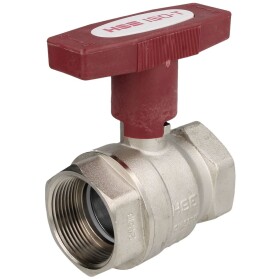 Brass ball valve 1 1/2" IT/IT, DN 40 with ISO-T...
